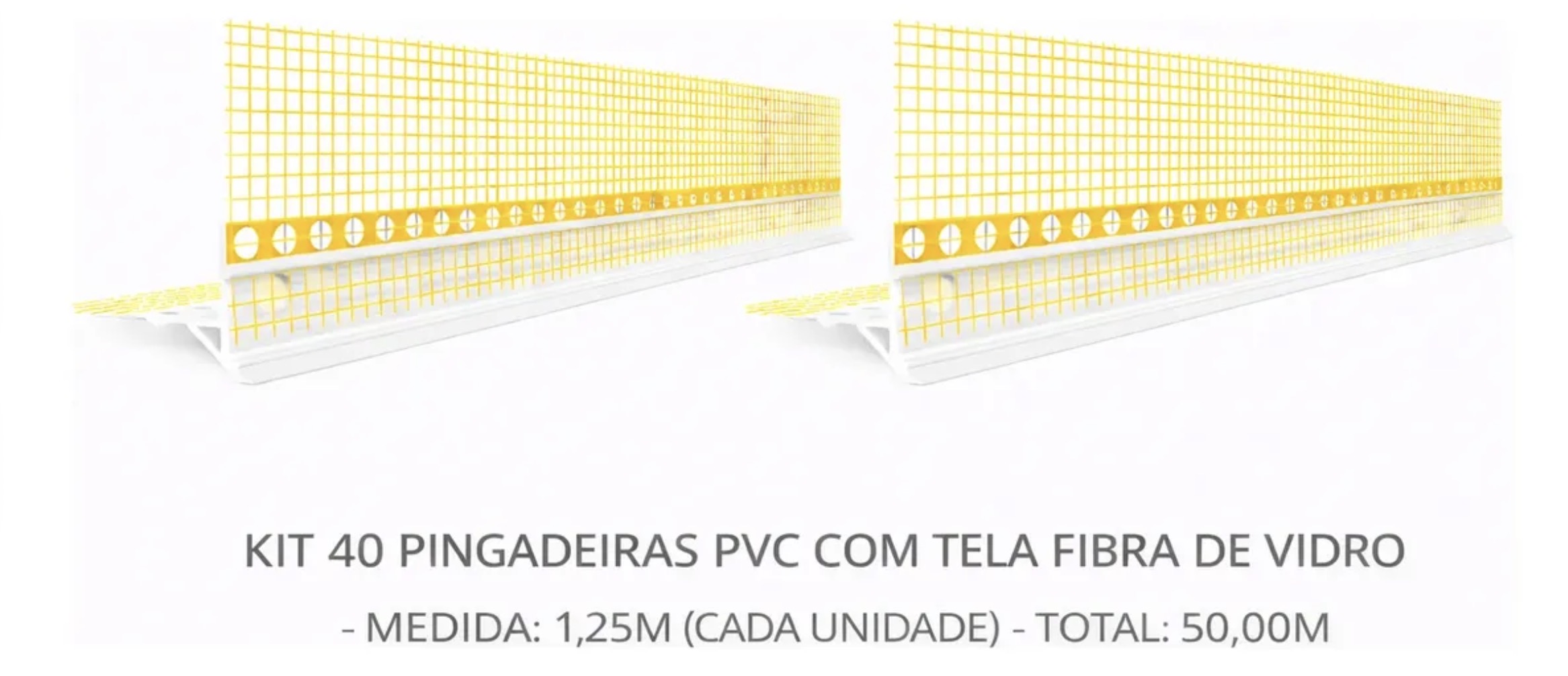 Kit 40 Pingadeira 1,25m Platibanda C Tela Fibra Vidro = 50m — imagem 3