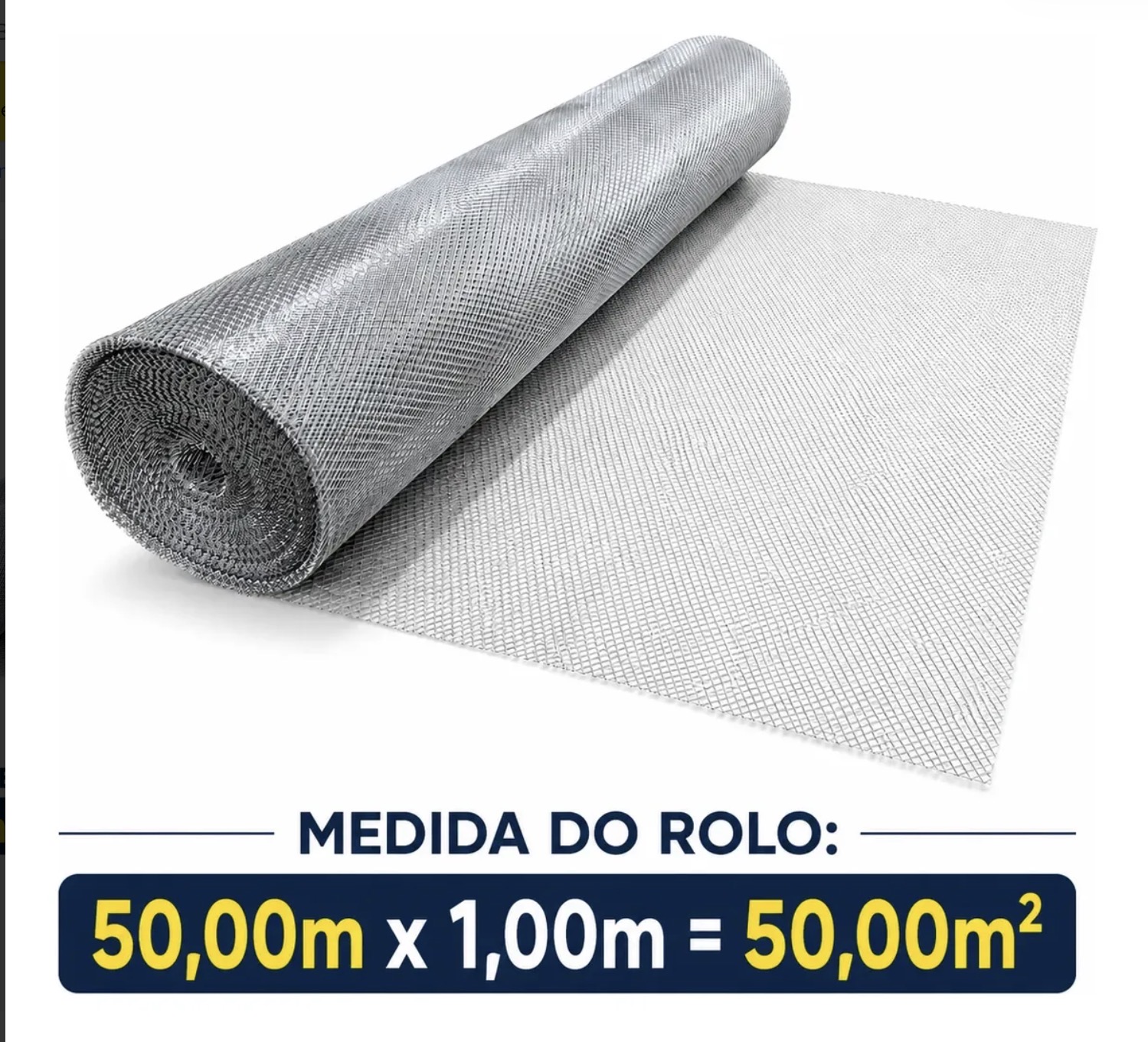 Tela Alumínio Expandido Calha Ralos Anti Insetos 50m X 0,30m — imagem 3