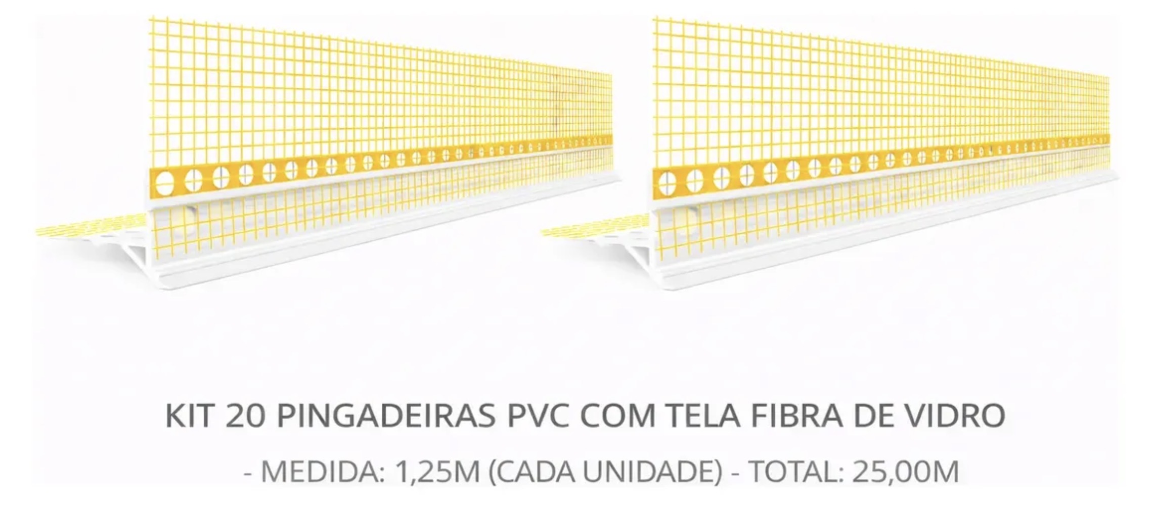 Kit 20 Pingadeira 1,25m Platibanda C Tela Fibra Vidro = 25m — imagem 3